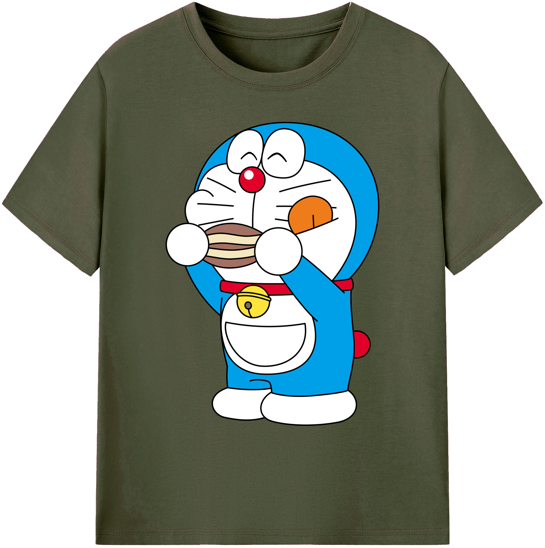 （画像用） ドラえもん Doraemon 綿100％ メンズ半袖Tシャツ｜肌触りやわらか＆通気性